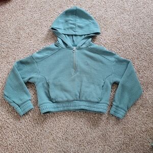 Y2K Limited Too Teal Waffle Knit Hoodie Girls Youth Small 7/8